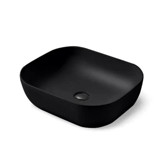 Раковина накладная керамическая 500х400х140 черная матовая VBS-101MB Vincea