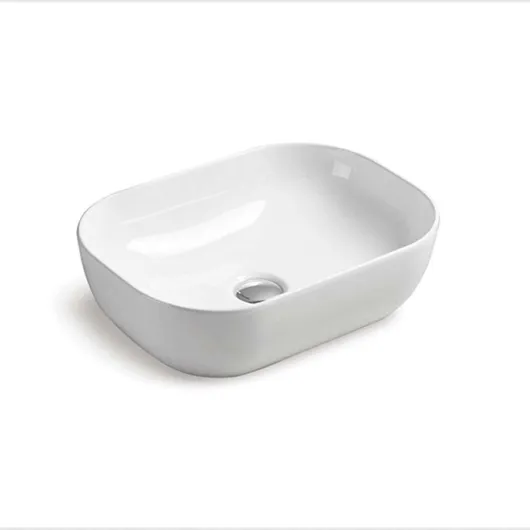 Раковина накладная керамическая 455х330х130 белая VBS-102 Vincea