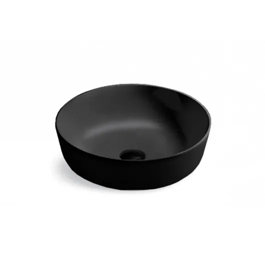 Раковина накладная керамическая 415х415х130 черная матовая VBS-104MB Vincea