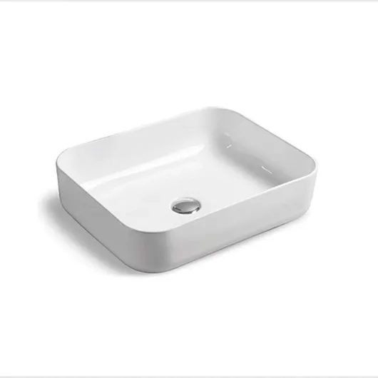 Раковина накладная керамическая 500х410х130 белая VBS-105 Vincea