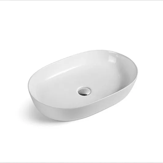 Раковина накладная керамическая 600х400х135 белая VBS-113 Vincea