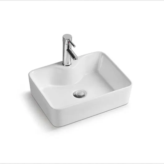 Раковина накладная керамическая 475х365х130 белая VBS-127 Vincea
