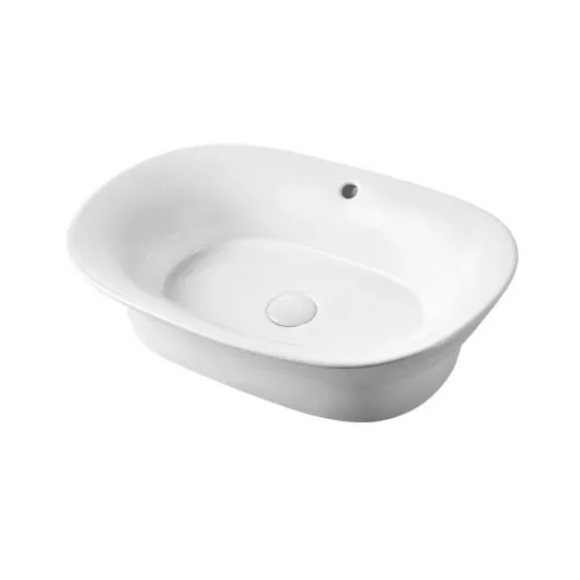 Раковина накладная керамическая 510х395х150 белая, VBS-205 Vincea