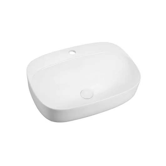 Раковина накладная керамическая 595х420х155 белая VBS-306 Vincea