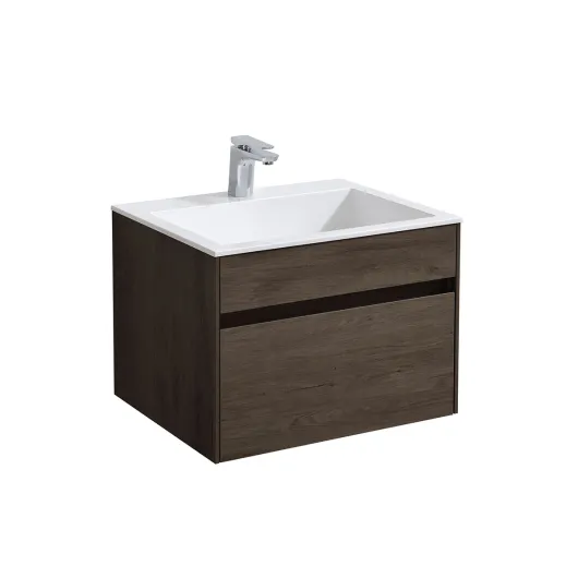 База под раковину Chiara 600 подвесная, 1 выкатной ящик soft-close, R.Oak VMC-2C600RO Vincea