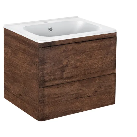База под раковину Vico 600 подвесная, 2 выкатных ящика soft close, R.Wood VMC-2V600RW Vincea