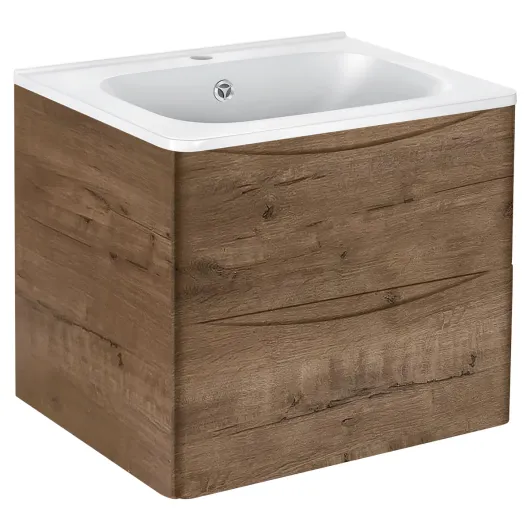 База под раковину Paola 600 подвесная, 2 выкатных ящика soft close, V.Oak VMC-2P600VO Vincea