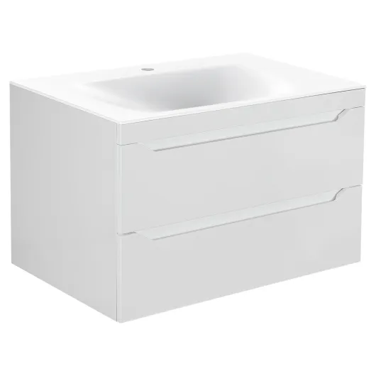 База под раковину Fine 800 подвесная, 2 выкатных ящика soft close, G.White VMC-2F800GW Vincea