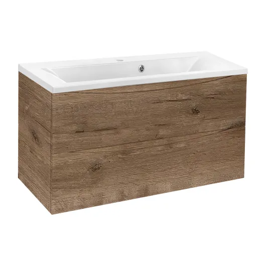 База под раковину Mia 900 подвесная, 2 выкатных ящика soft close, V.Oak VMC-2MA900VO Vincea