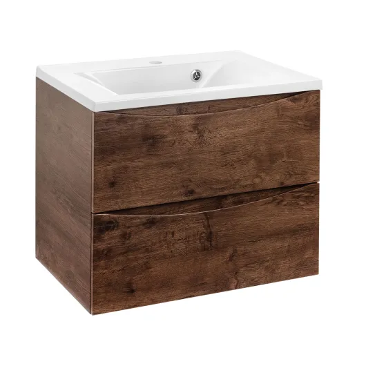 База под раковину Mia 650 подвесная, 2 выкатных ящика soft close, R.Wood VMC-2MA650RW Vincea
