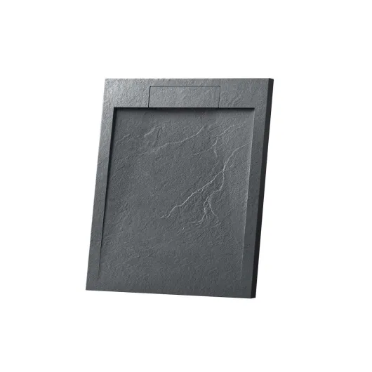 Поддон для душа из искусственного камня VST-4SRL9090A, 900*900*25, антрацит Vincea