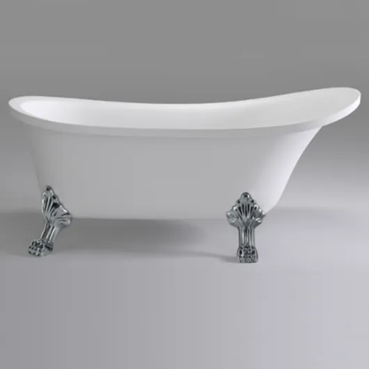 Ванна акриловая BA102CR 160х72 с комплектом ножек и донным клапаном цвет хром Comforty