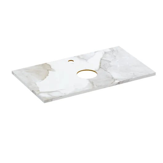 Столешница STONE из керамогранита Life 80x45x2 белый сатиновый 63855 Cersanit