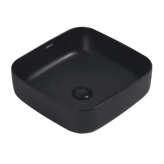 Раковина накладная Rechteck AC2211MB черная матовая Abber