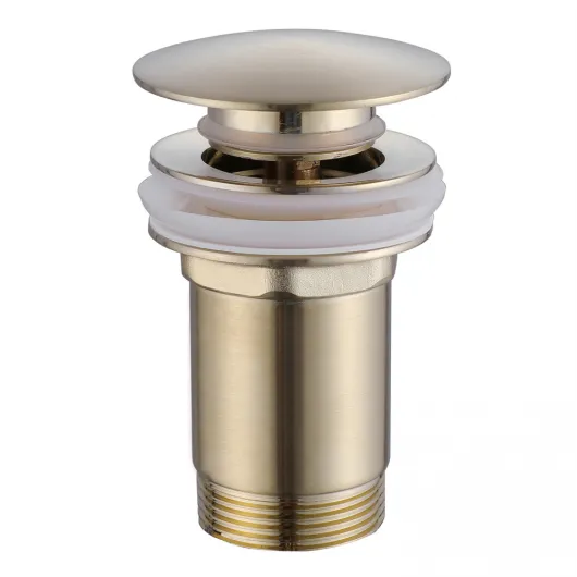 Донный клапан AF0010G с переливом, золото матовое ABBER