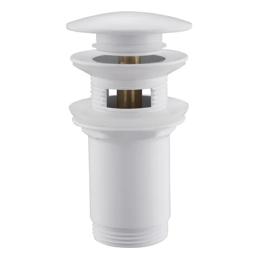 Донный клапан AF0010W с переливом, белый ABBER