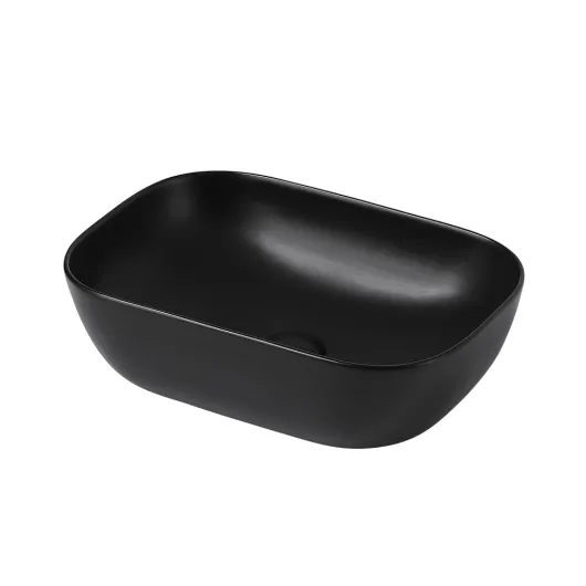 Раковина накладная Rechteck AC2200MB черная матовая Abber