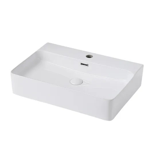 Раковина накладная Rechteck AC2201 белая Abber