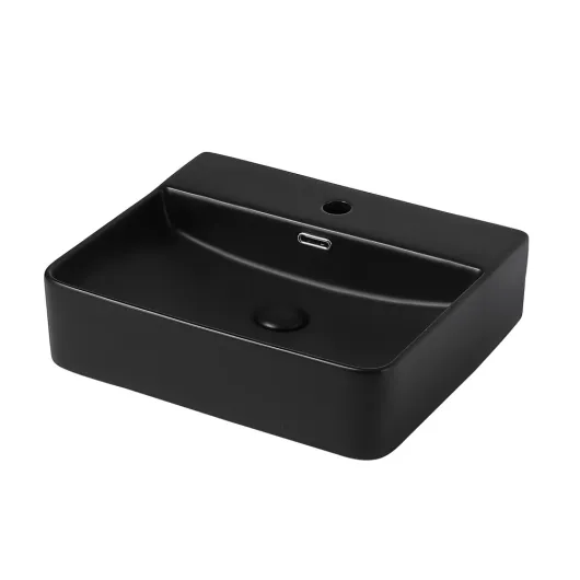 Раковина накладная Rechteck AC2203MB черная матовая Abber