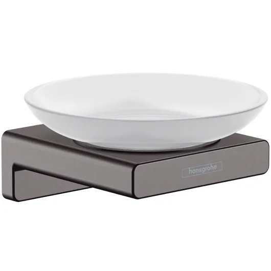 Мыльница AddStoris черный хром шлифованный 41746340 HANSGROHE