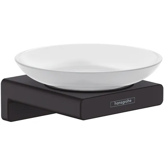 Мыльница AddStoris матовый черный 41746670 HANSGROHE