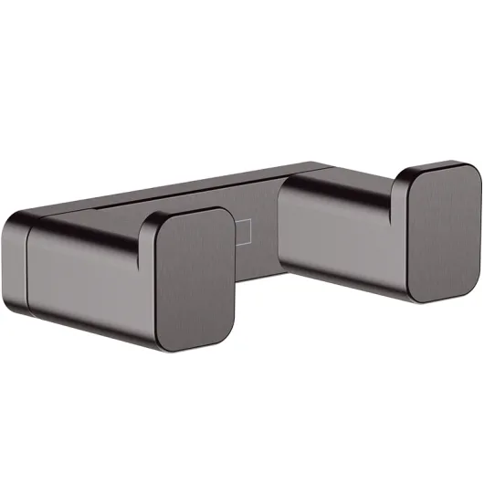 Крючок AddStoris двойной черный хром шлифованный 41755340 HANSGROHE