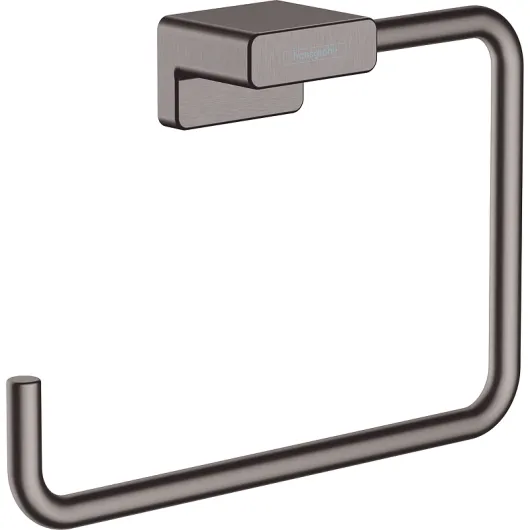 Полотенцедержатель AddStoris кольцо черный хром шлифованный 41754340 HANSGROHE