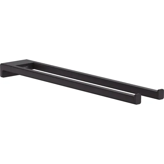 Полотенцедержатель AddStoris двойной матовый черный 41770670 HANSGROHE