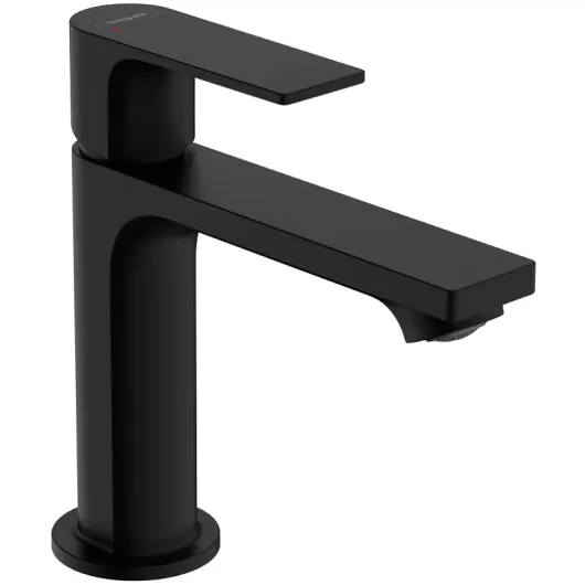 Смеситель для раковины матовый черный Rebris E 110 72557670 HANSGROHE