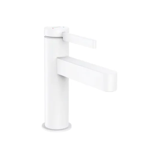 Смеситель для раковины Finoris 110 push open матовый белый 76010700 HANSGROHE