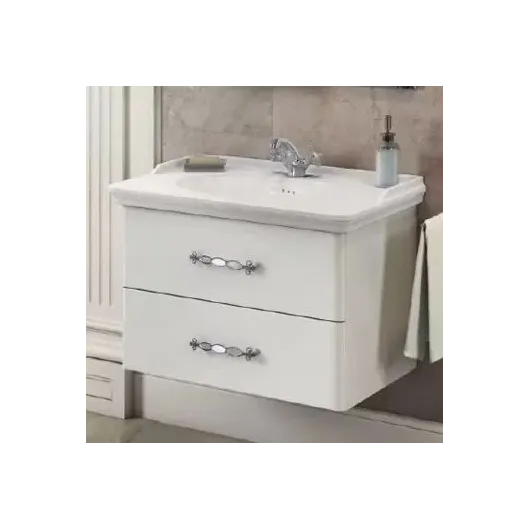 Тумба-умывальник Неаполь-80 белый глянец с рак.50180 COMFORTY 4147564