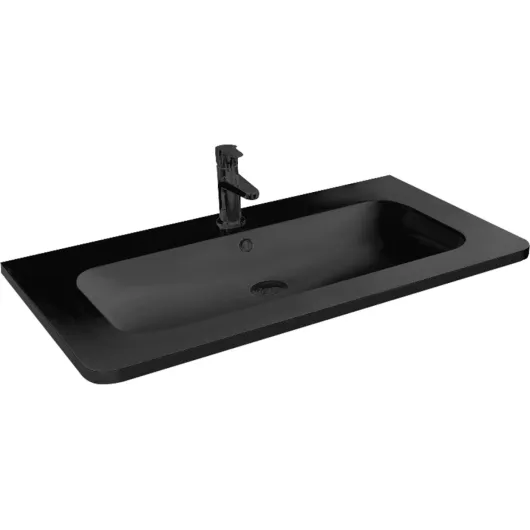 Раковина из искусственного камня  черный VCB-11800B Vincea
