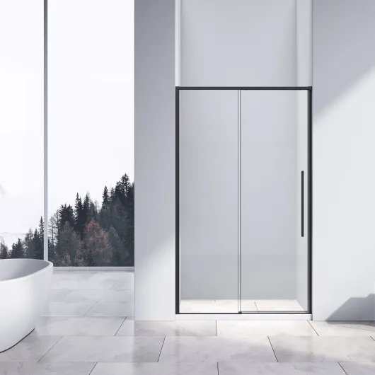 Душевая дверь Slim-N VDS-4SN120CLB, 120, черный, стекло прозрачное Vincea