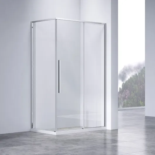 Душевой уголок Slim-N VSR-4SN9011CL, 110х90, хром, стекло прозрачное Vincea
