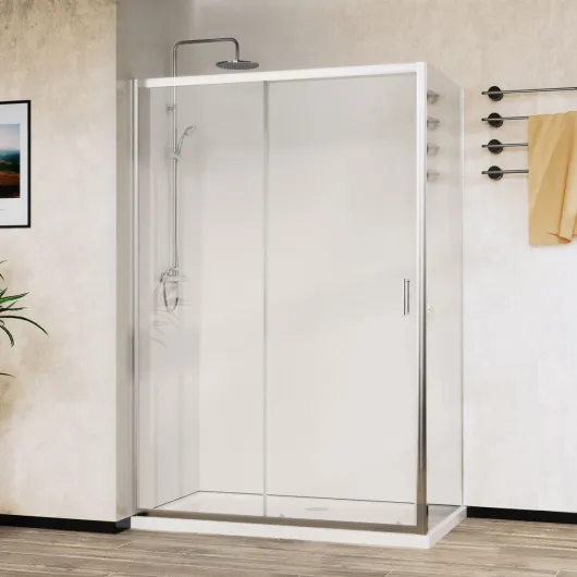 Душевой уголок City VSR-5CT9012CL, 120х90, хром, стекло прозрачное  Vincea