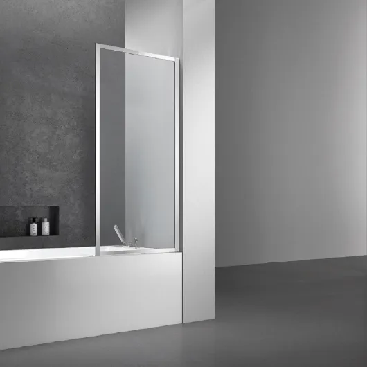 Душевая шторка на ванну VSB-4170CL, 70х140, хром, стекло прозрачное Vincea