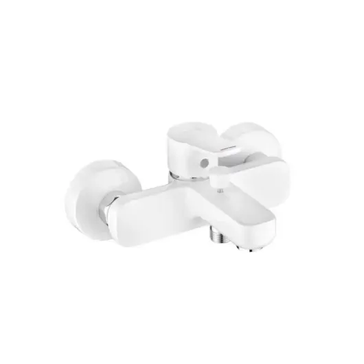 Смеситель для ванны/душа PURE EASY однорычажный /22,5х15х10,5/(белый/хром) 376819165 Kludi