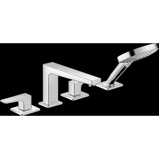 Смеситель на край ванны, на 4 отверстия (нужна СЧ 13444180) Metropol 32552000  HANSGROHE