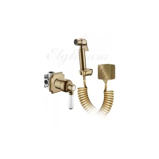 Смеситель встраиваемый с набором для гигиенического душа 34C0786-Bronze (Set-49) ELGHANSA