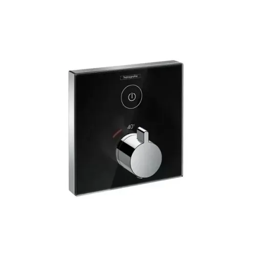 Термостат ShowerSelect для одного потребителя, стеклянный, СМ, черный/хром ShowerSelect Glass 157376