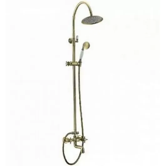 Душевая система с ABS верхним душем PRAKTIC Bronze 2312660-2F-Bronze  Elghansa