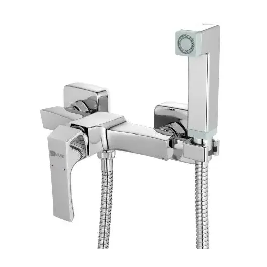 Смеситель настенный с гигиеническим душем, хром LM4518C Lemark