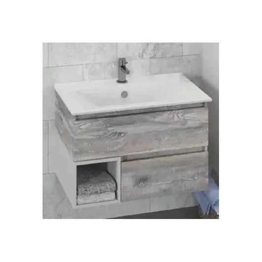 Тумба-умывальник "Турин-75" дуб бежевый с раковиной COMFORTY 75E 4144200