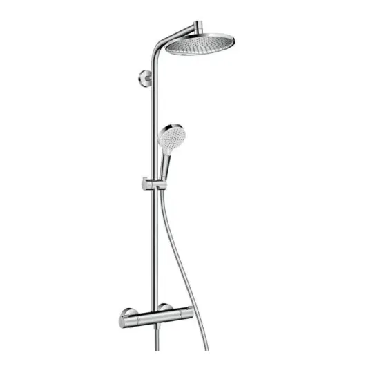Душевая система для душа с термостатом Crometta S 240 1jet Showerpipe, EcoSmart, 9 л/мин, 27268000