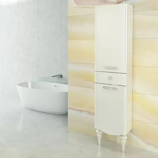 Шкаф-колонна "Монако-40" левая, белая COMFORTY