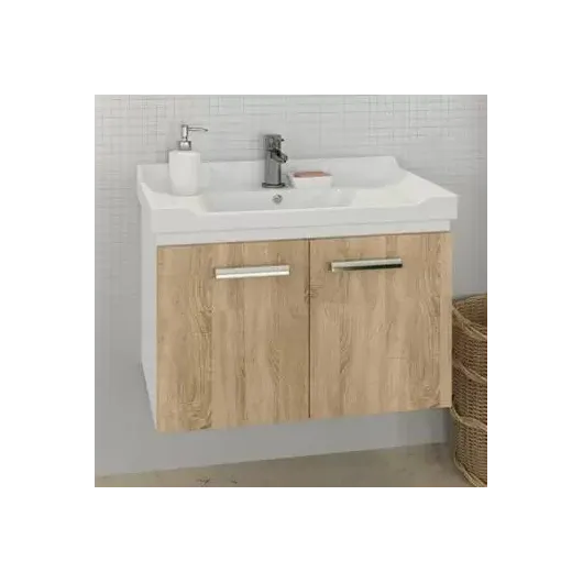 Тумба-умывальник "Рига-70" дуб сонома с раковиной COMFORTY 9335-70