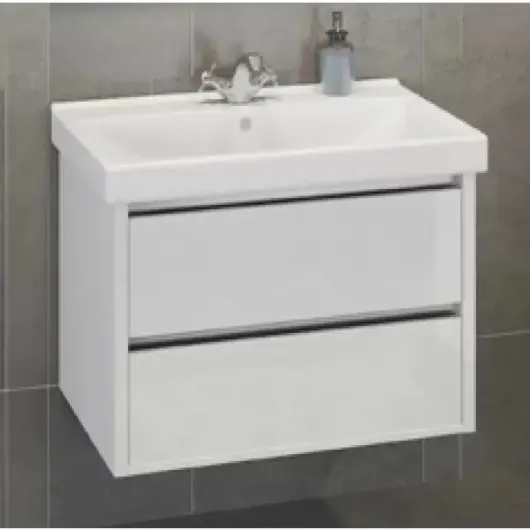 Тумба-умывальник Дублин-75 белый глянец с раковиной COMFORTY 8057