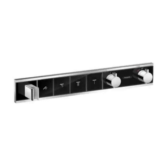 Панель RainSelect с 4 кнопками СМчерный/хром HANSGROHE 15357600