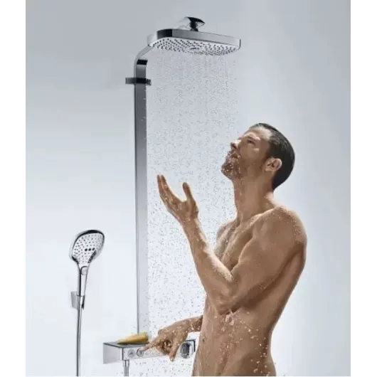 Душ сист Raindance Select E 300 2jet Showerpipe д/душа хром/бел НANSGROHE 27126400