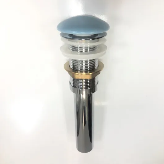 Донный клапан с керамическим верхом, матовый голубой, DK-01 ML, 00-00007643